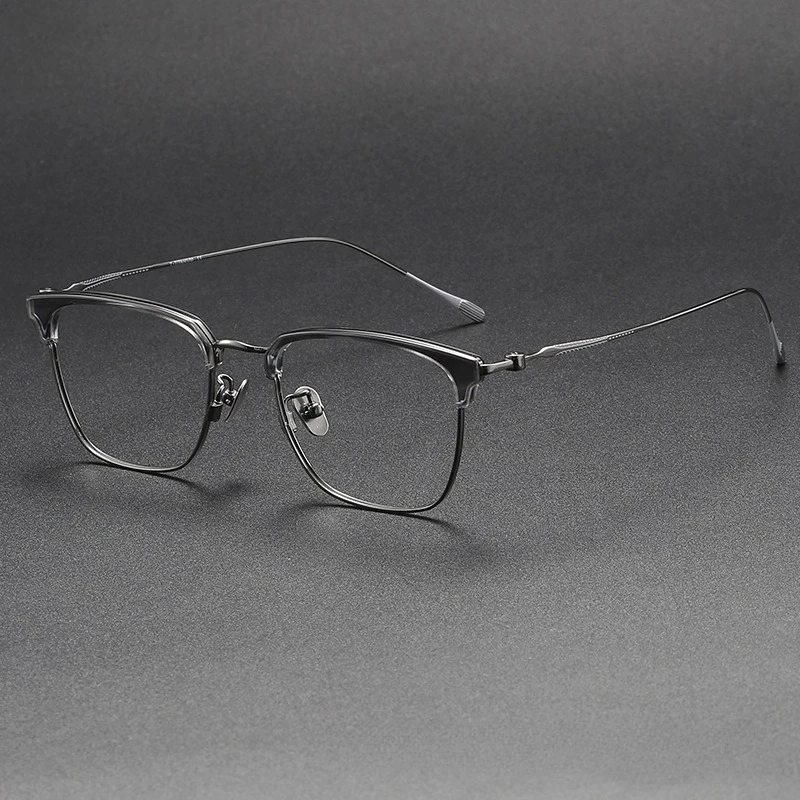 

New Top Grade Titanium Myopia Lightweight Men Eyebrow Glasses Frames 80899 Retro Acetate Anti-blue for Women Reading Eyeglasses