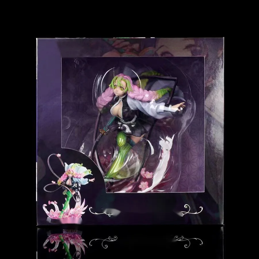 Figuras de Anime Demon Slayer de 21,5 cm, modelo de figura de acción Mitsuri Kanroji, colección de muñecos, juguetes, regalos