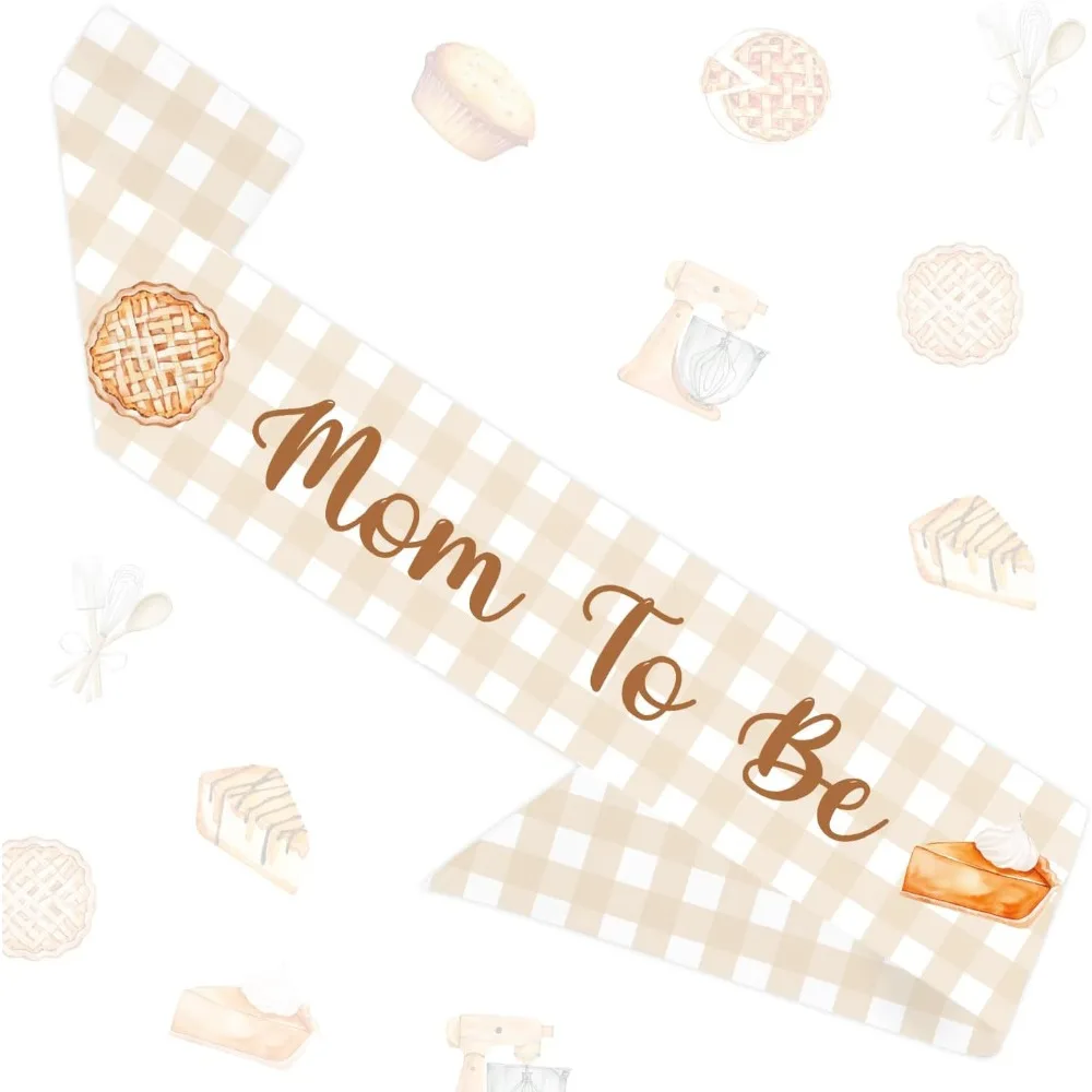 

Cutie Pie Mom To Be Sash Neutral PieTheme Baby Shower Sash Little Cutie Pie Is on The Way Gender Neutral Pregnant Mom Gift Decor