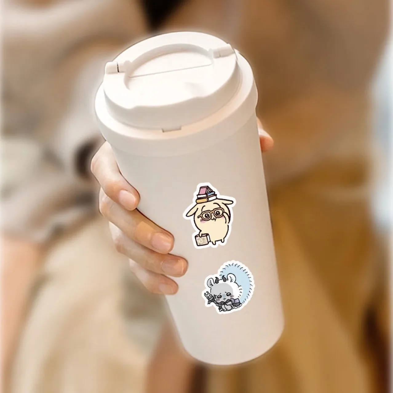 100 Nicht Wiederholende Chiikawa Wasserdichte Vinyl-Aufkleber DIY Deko-Sticker für Tagebuch Toploader Gepäck Laptop Wasserflasche Handyhülle – Detail 3