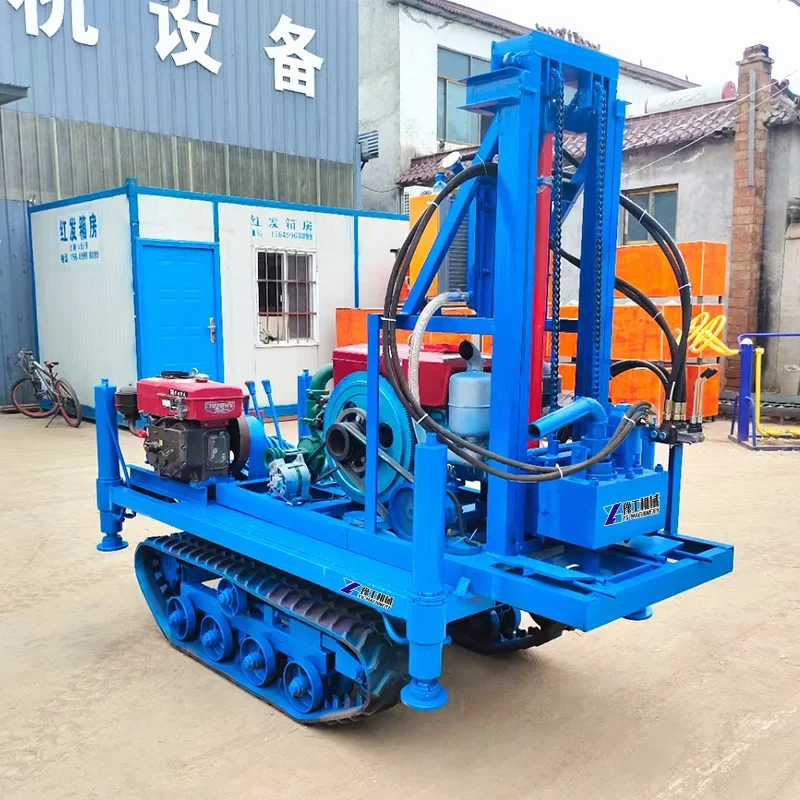 High Quality Water Well Drilling Machine Electric Borehole Drilling Rig Portable DTH Crawler Depth Water Well Drilling Rig