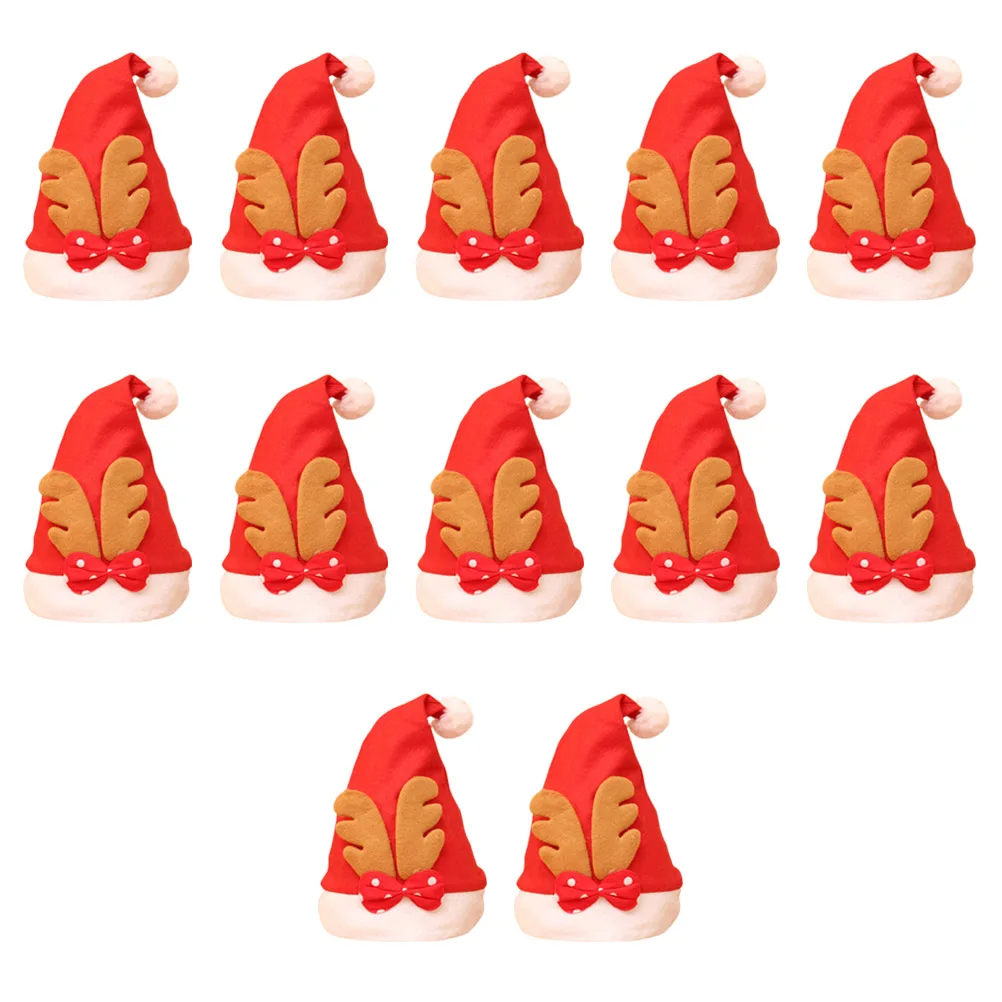 

Adorable Children Antler Christmas Hats for Kids Red Santa Hat Party Favor Xmas Costume Photo Props Holiday Accessories