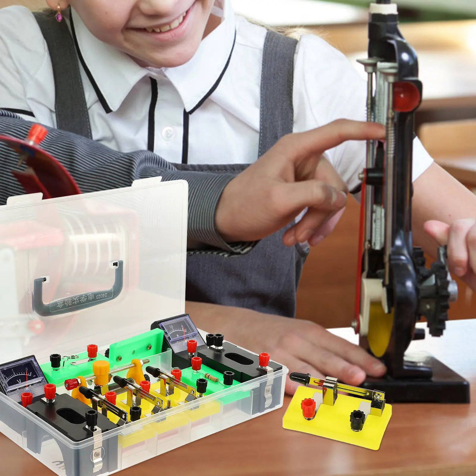 

Набор для изучения физики: портативные электрические экспериментальные инструменты, компактный размер, обучающий комплект по электричеству для юных ученых