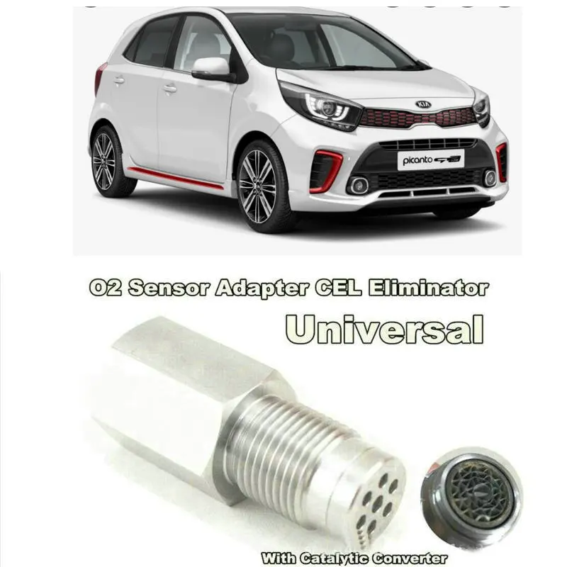 O2 sensor adapter cel eliminator with catalytic converter For Kia Magentis Opirus Optima Picanto Carnival niro Stonic GT Seltos