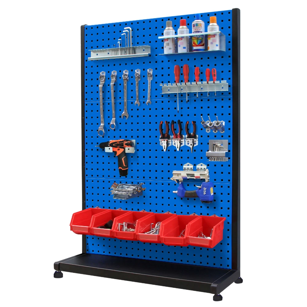 

Tool Shelf Finishing Rack Material Rack Workshop Mobile Square Hole Hanging Board Hole Board Shelf Hardware Display