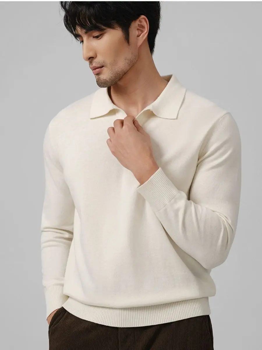 سترة محبوكة من Ele Italian-Sle مع غطاء محرك السيارة للرجال والنساء لخريف وشتاء ثي دافئ بياقة مقلوبة مقاس كبير #1