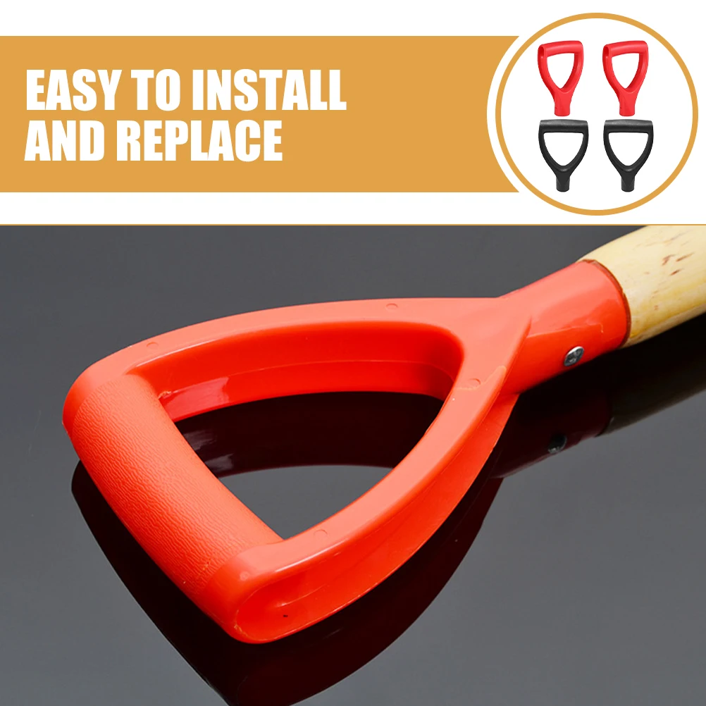 4 قطعة مقبض مجرفة على شكل حرف D مادة بلاستيكية تصميم مريح أدوات حديقة طويلة الأمد مقبض مجرفة مقابض قبضة