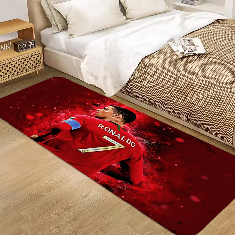 Custom Kitchen Carpet S-Cristiano Ronaldos Washable Non-slip Kitchen Rug Aesthetic Carpets for Living Room Floor Carpet Bath Mat