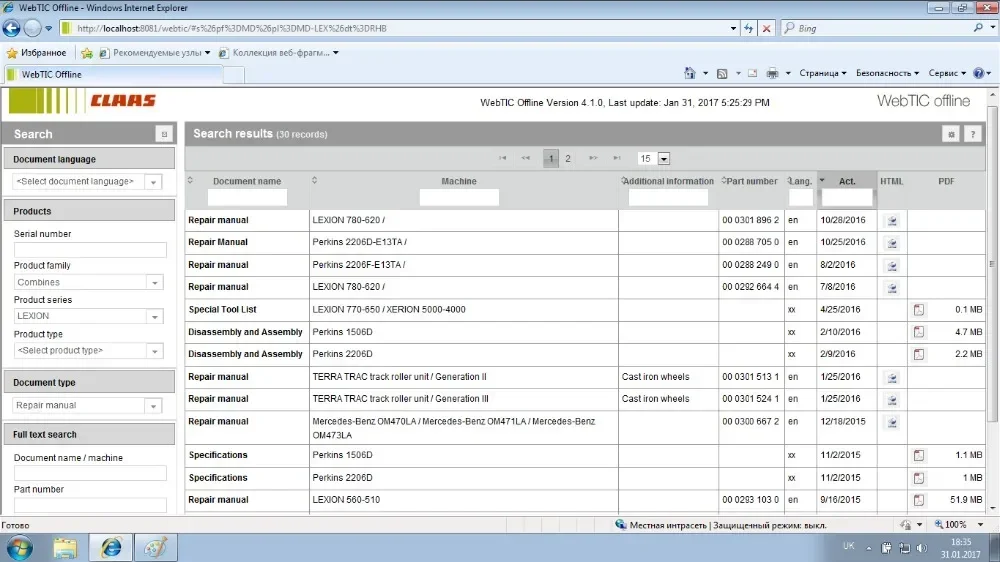 AutoEPC WebTIC - Technical Information Centre for Claas [2026] Multiple Languages+HDD