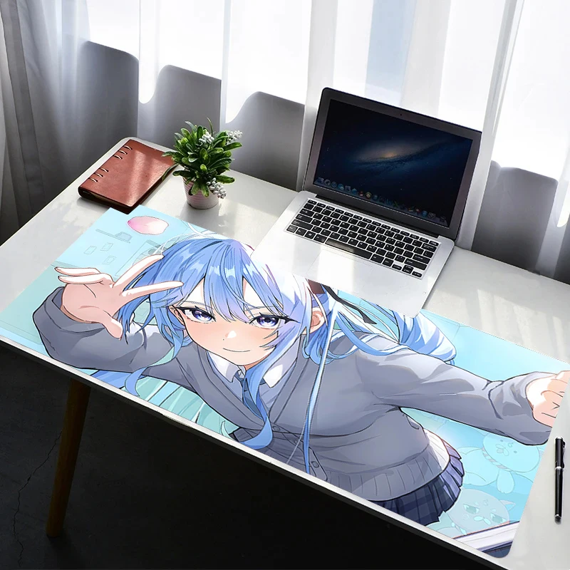 

Mouse Pad Laptop Rubber Extended Desktop Mat Hololive Hoshimachi Suisei Computer Gamer Mousepad Gaming Accessories Keyboard Pad