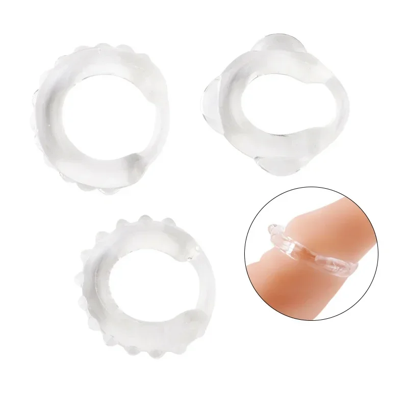 حلقة القضيب سيليكون القلفة المقاومة خاتم الديك ألعاب مثيرة للرجال تأخير القذف ختان قفل حشفة كم السلع الكبار