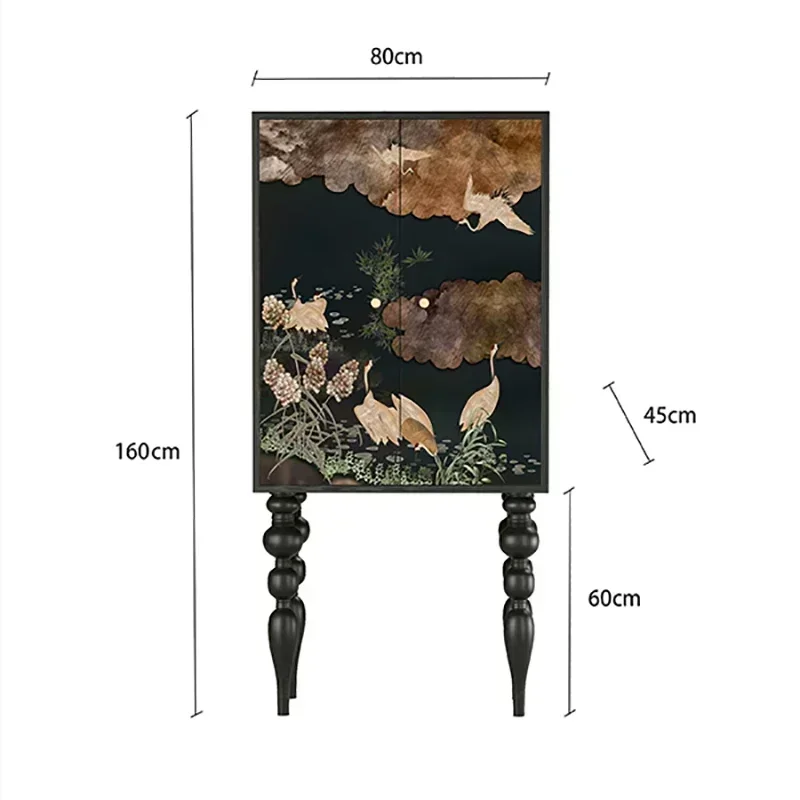 

Hot SalesChinese Style Solid Wood Retro High Foot Cabinet Integrated