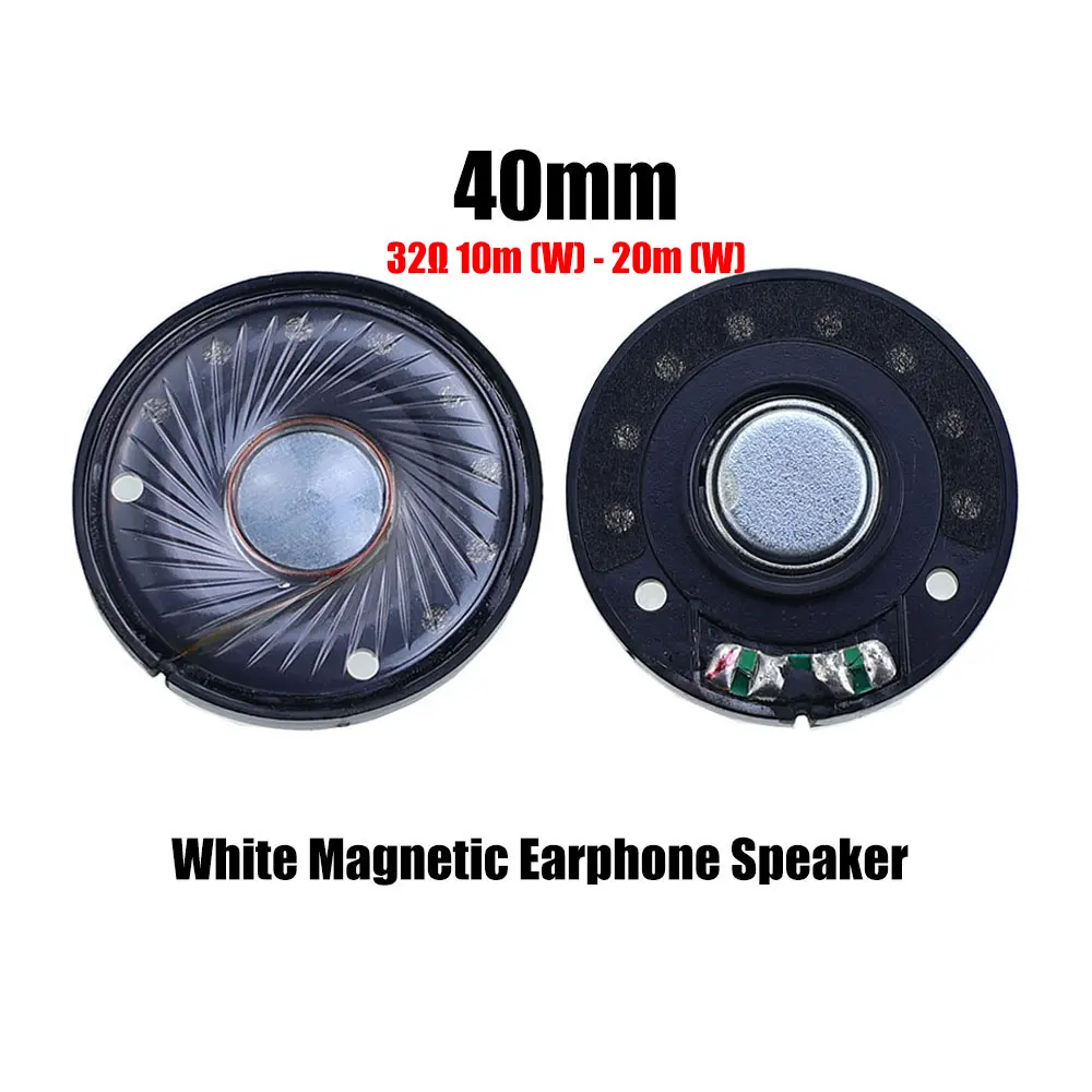 2 قطعة 32 أوم 32R 10 متر (ث)-20 متر (ث) 27 مللي متر 30 مللي متر 40 مللي متر 50 مللي متر سماعة سائق Hifi سماعة الرأس المغناطيسي الحد من الضوضاء مكبر الصوت