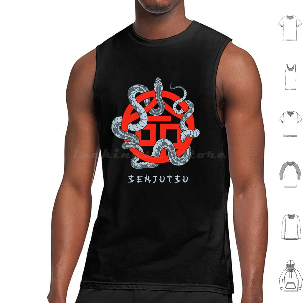 Snake Senjutsu Tank Tops Vest Sleeveless Music Metal England 70s Heavy Metal Iron Senjutsu Album Eddie British Snake Japan