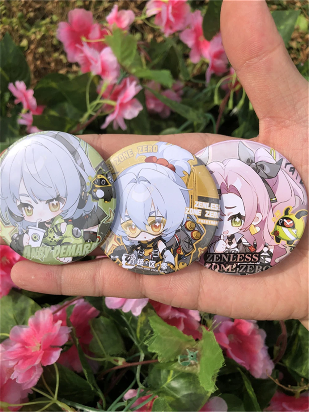 Game Zenless Zone Zero Soldier 11 Anby Demara Nicole Demara Cosplay Costumes SPTE Tin Plated Pin Badge Accessories Pendant Prop