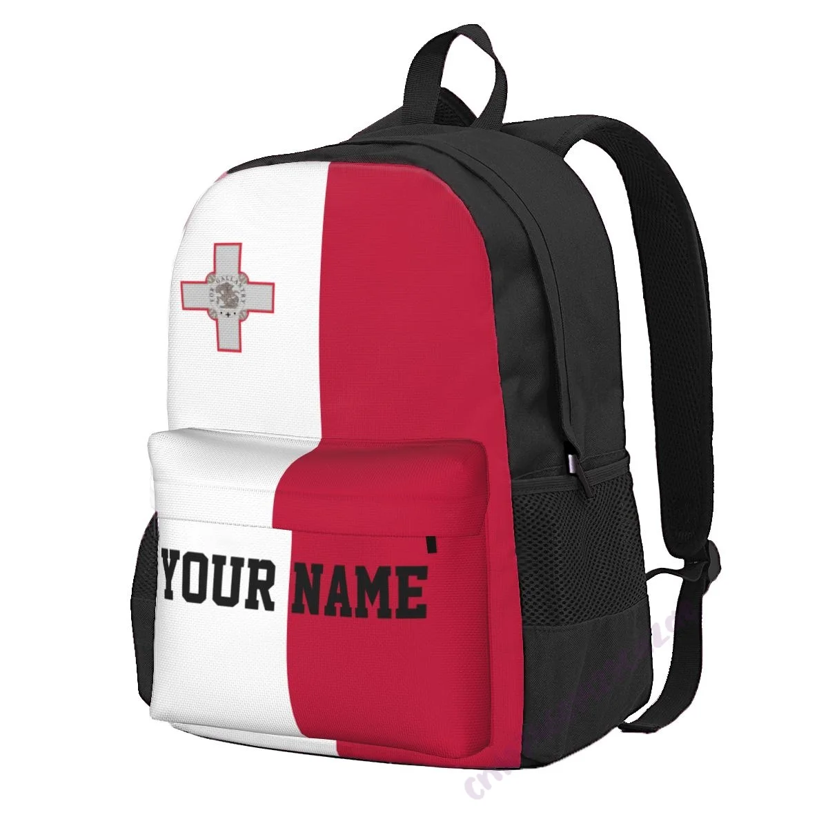 

Рюкзак из полиэстера с флагом Мальта на заказ для мужчин и женщин, дорожная сумка, повседневная студенческая сумка для пешего туризма, путешествий, кемпинга