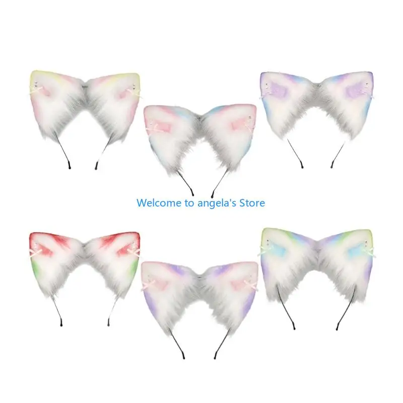 X4YC رباط شعر صناعي دائم لسماع الهرة سهل التنظيف لمناسبات الاحتفالات #1