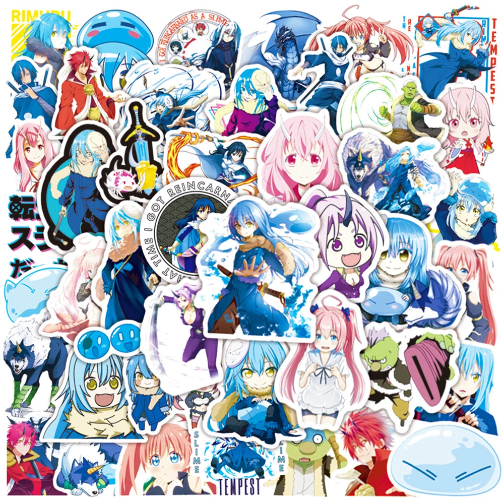 

10/30/50pcs That Time I Got Reincarnated As a Slime Stickers Rimuru Shion Anime Sticker Skateboard Car Benimaru Shuna Decal Toys