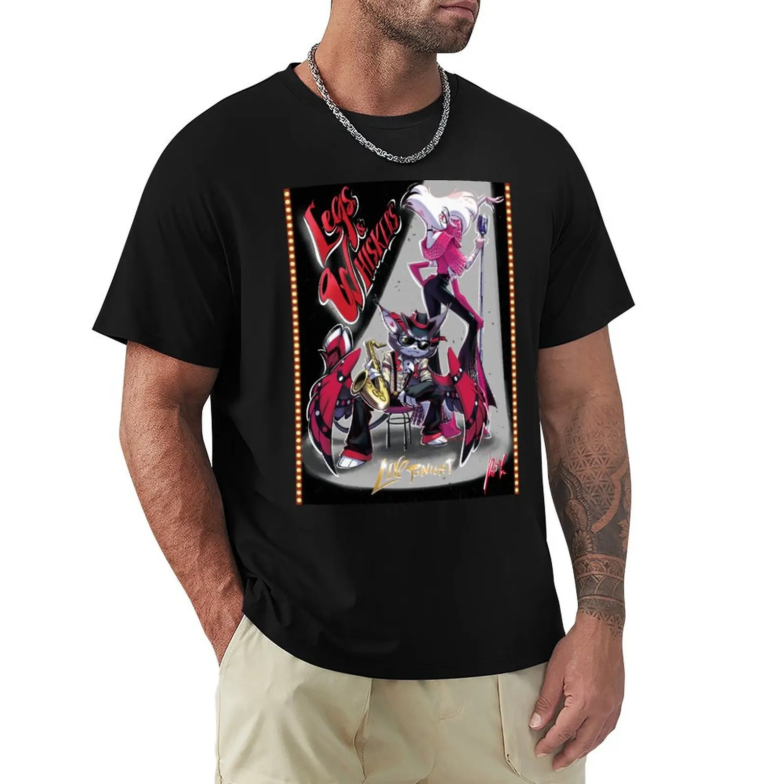 

Legs & Whiskers Live T-Shirt oversized graphic tee sweat baggy shirts mens vintage t shirts
