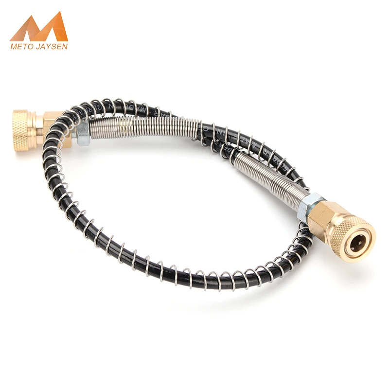 

50cm High Pressure Pneumatics Pump Air Refilling Nylon Hose M10x1 Thread with Two M10x1 Thread Quick Disconnect 40Mpa 6000psi