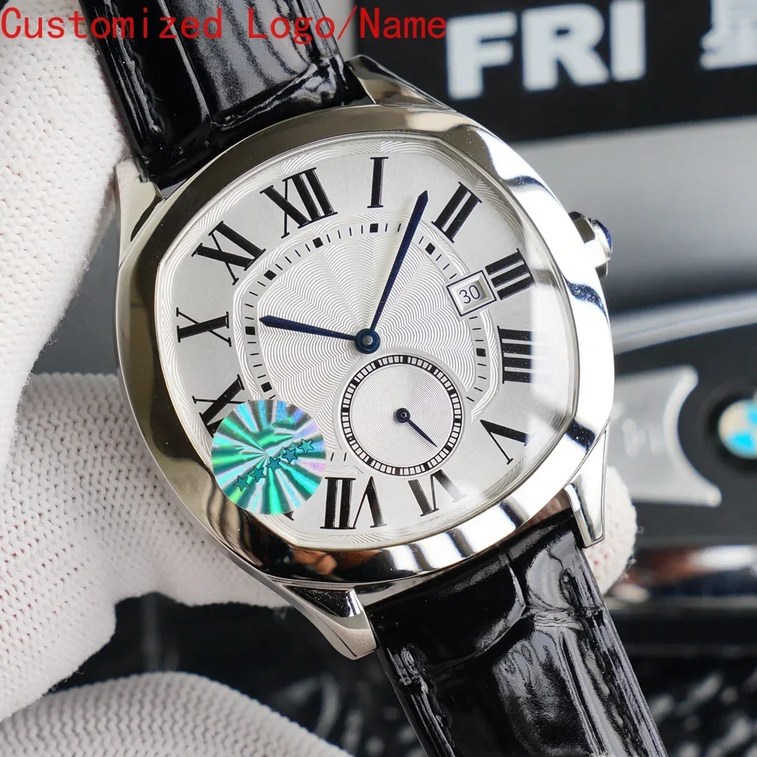 A88 Store  Men Watch Automatic Mechanical Watch Stainless Steel Multi-functional Business Leather Calendar Free Shipping