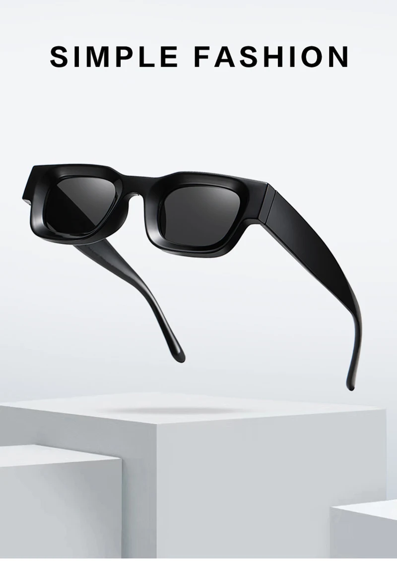 SHAUNA Vintage kleine quadratische polarisierte Sonnenbrille, modische Anti-Blaulicht-Brillengestelle – Detail 4