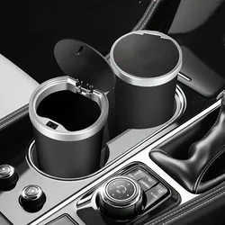 Compact Leakproof Mini Car Trash Can with Easy-Press Pop-Up Lid Durable Odor-Blocking Waterproof ABS Bin for Cup Holders Storage