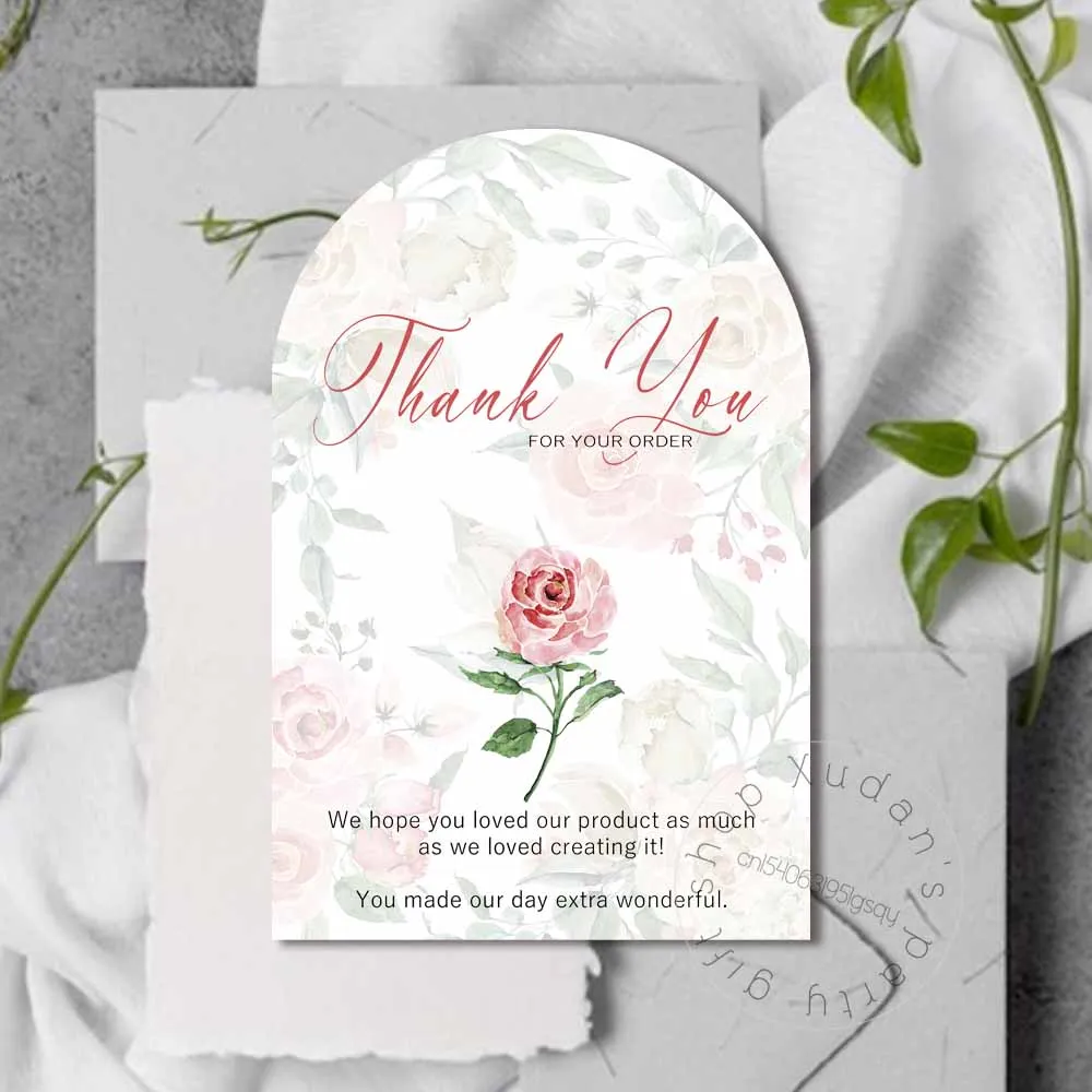 30pcs Thank You for Supporting My Small Business Card Thanks Greeting Card Appreciation Cardstock for Sellers Gift Merci Card