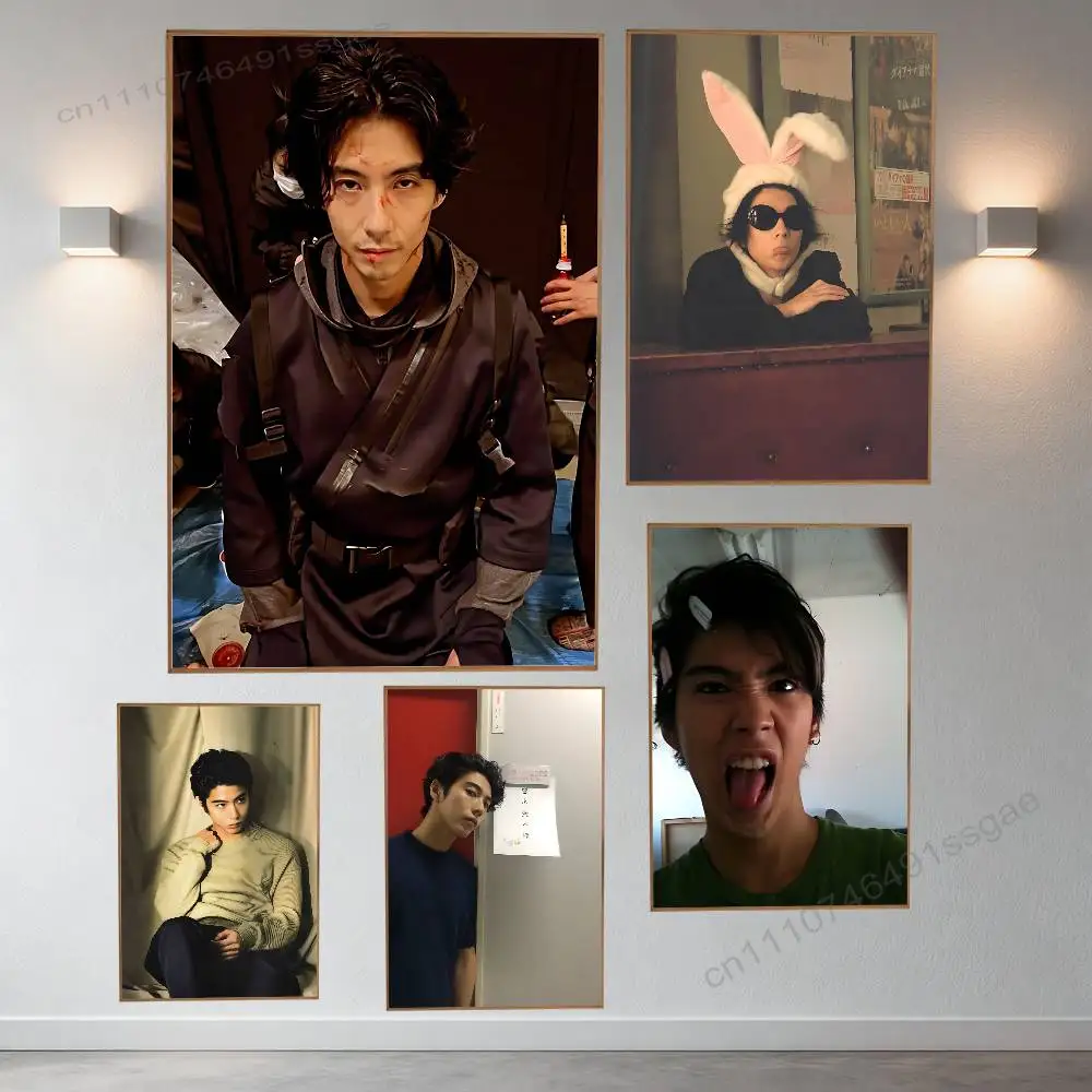 

Actor K-Kento Kaku Poster Wall For Sticky Decoration Waterproof Home Living Room Bedroom Bar