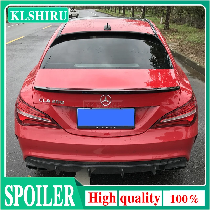 For mercedes cla c117 w117 2014-2016 spoiler high quality ABS rear wing spoiler for mercedes benz cla cla220 cla200 cla45