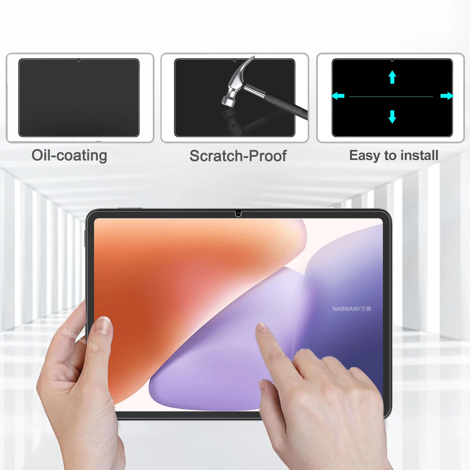 2 Pieces Hard Scratch Proof Film HD Tempered Glass Screen Protector For Xiaomi Pad 7 Standard Only Mi-Pad-7-Standard