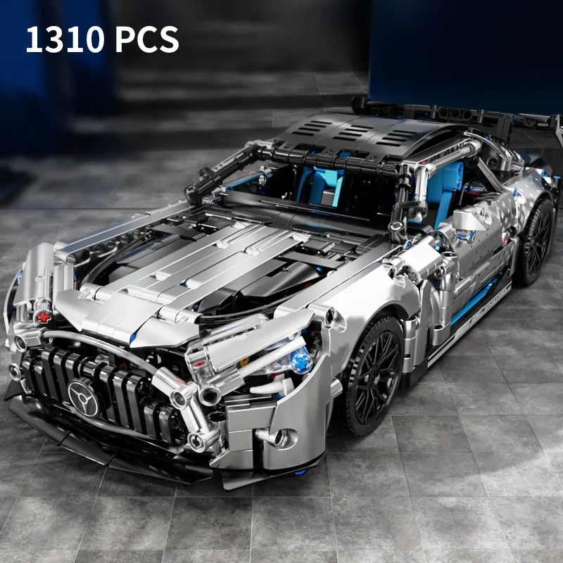 

Набор строительных блоков для гоночного автомобиля, 1310 шт., модель спортивного автомобиля в масштабе 1:14 для взрослых, игрушки для мальчиков, подарки на день рождения