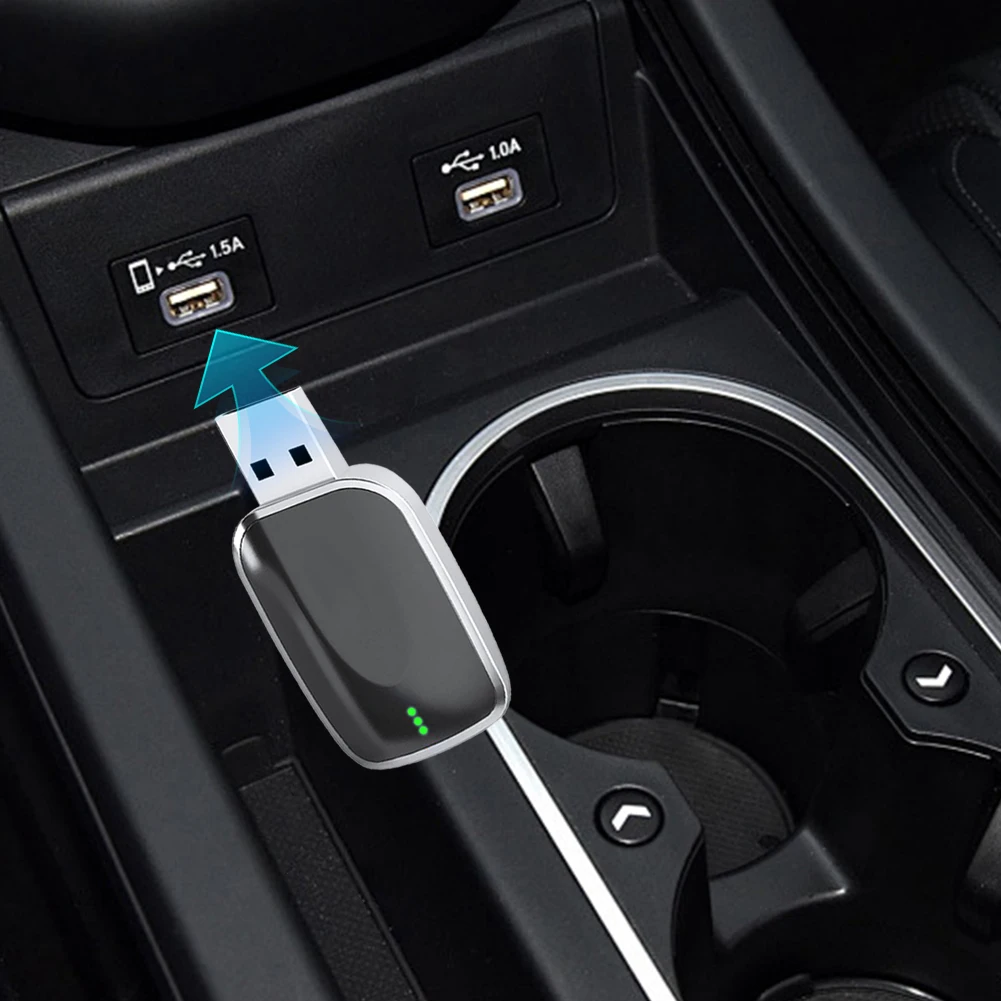 صندوق/محول Carplay Auto اللاسلكي الذي يعمل بنظام Android، دونجل USB ذكي يتحول إلى توصيل تلقائي لاسلكي لسيارات CarPlay السلكية في المصنع