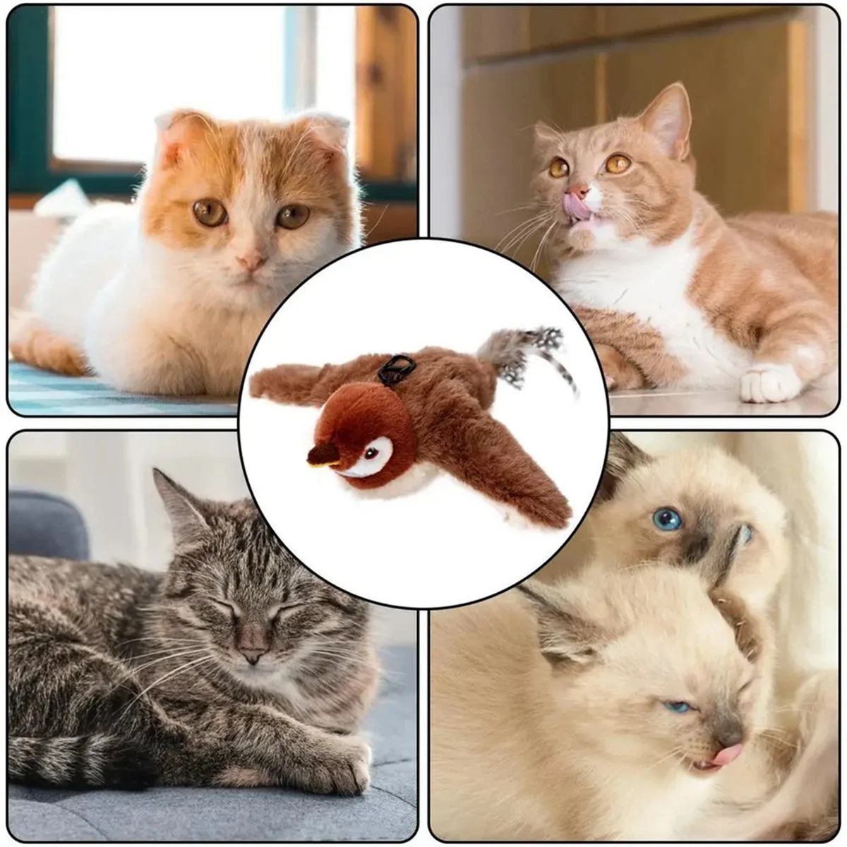 

A06RP игрушки из кошачьей мяты для кошек, хлопающие игрушки из кошачьей мяты, яркая игрушка-симулятор птицы, интерактивная игрушка, B