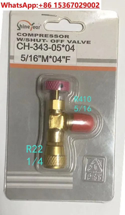 Gefluorde veiligheidsklep R410A airconditioner koelmiddelvulling / gefluoreerde laadklep R22