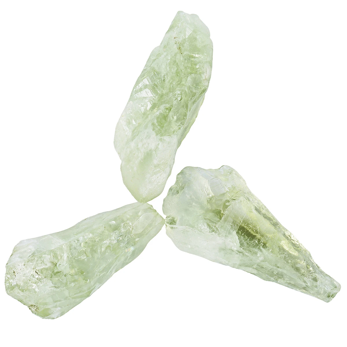 1Pc Irregular Green Crystal Quartz Point Wand Healing Rough Stone Minerals Specimen For Home Decor DIY Jewelry Accessories