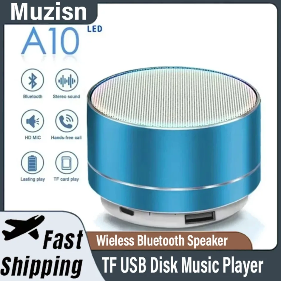Portable Mini Wieless Bluetooth Speaker TF USB Disk Music Player for iOS Android Smartphone Laptop Metal Cannon Small Speakers