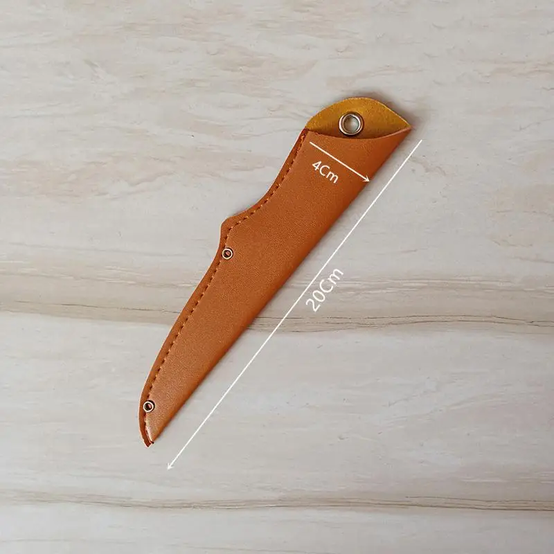 Home Portable PU Faux Leather Blade Edge Protector Sheath Western Kitchen Chef's Fruit Durable Practical
