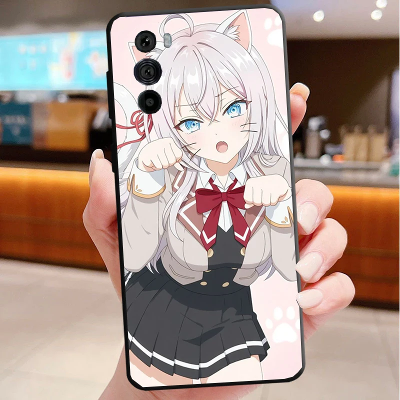 Capa de telefone para motorola edge 50 40 pro 60 50 40 30 ultra neo fusão moto g play g stylus g power g anime girl