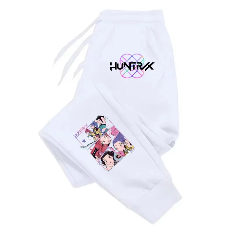 Kpop شيطان هنتر السراويل Harajuku الشارع الشهير الرجال النساء الركض Sweatpants طباعة الجري بنطلون الرياضة المتضخم بنطال رياضي #4