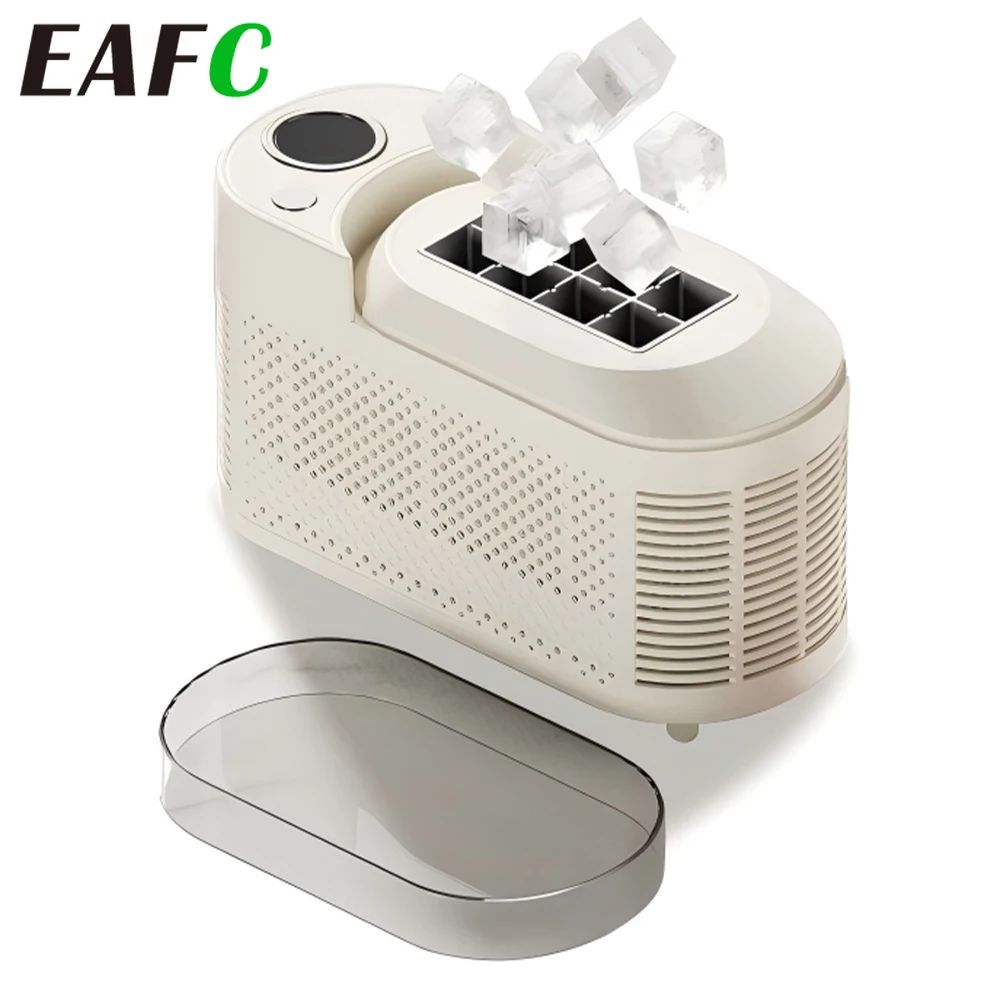 EAFC DC12V AC220V سيارة صانع الثلج الكهربائية المحمولة عنبر مكتب التخييم الجليد سيارة الاستخدام المزدوج صندوق صنع الثلج آلة صنع الثلج المنزل