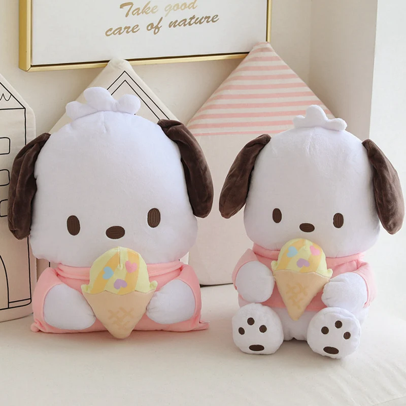 Sanrio Japanese Anime Pochacco Plush Pillow Soft Cute Cartoon Pochacco Tissue Box Stuffed Doll Home Decor Gifts For Girl