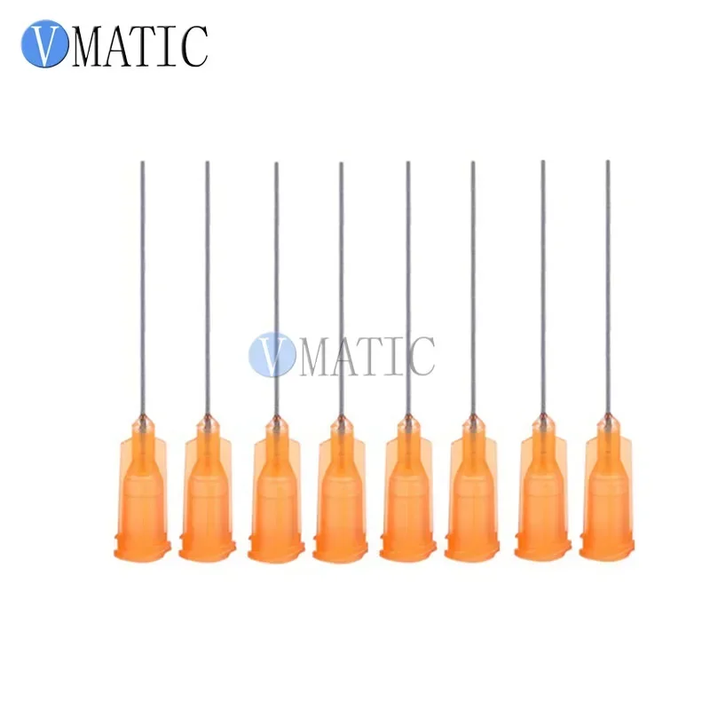 Free Shipping 100Pcs 1.5'' 23G Te Premier Glue Liquid Dispensing Needle Tips 1-1/2 Inch