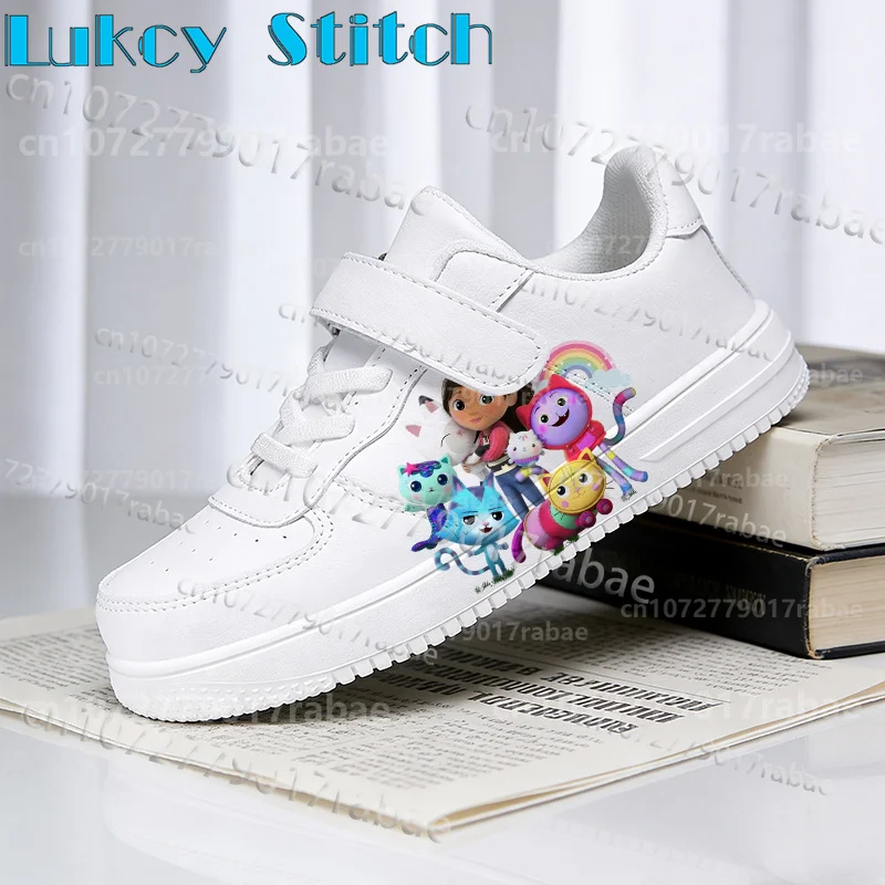 High Quality Gabby Dollhouse Purple Cartoon Girls Print Cute Style Teenager Campus Tennis Shoes Kids Student Holiday Gift