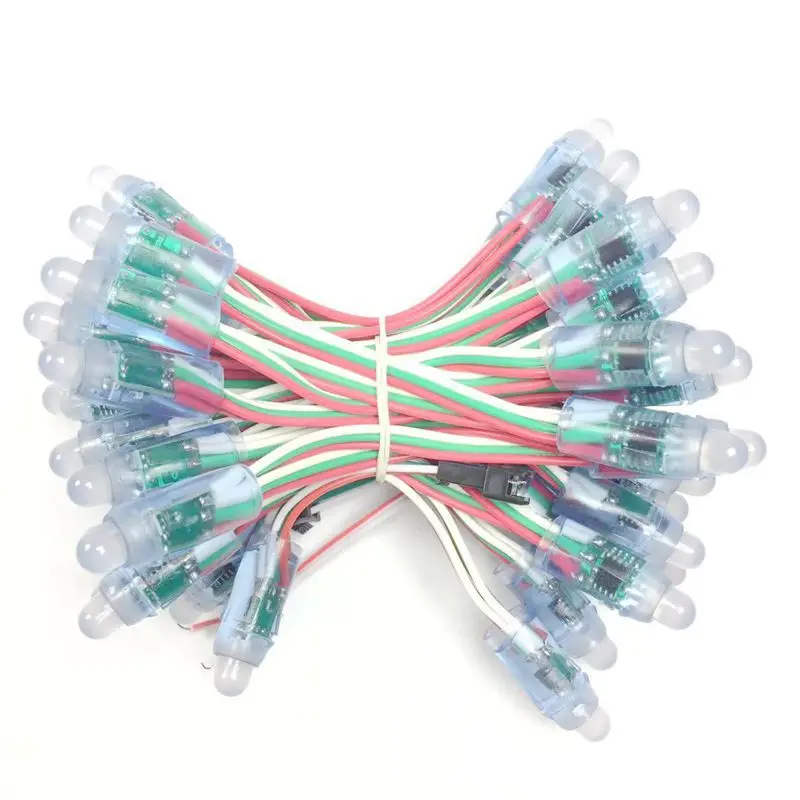 1000pcs 12mm WS2811 IC Full Color Pixel LED Module Light Waterproof RGB Color Digital Pixel Light DC5V 70A T1000S Controller Kit