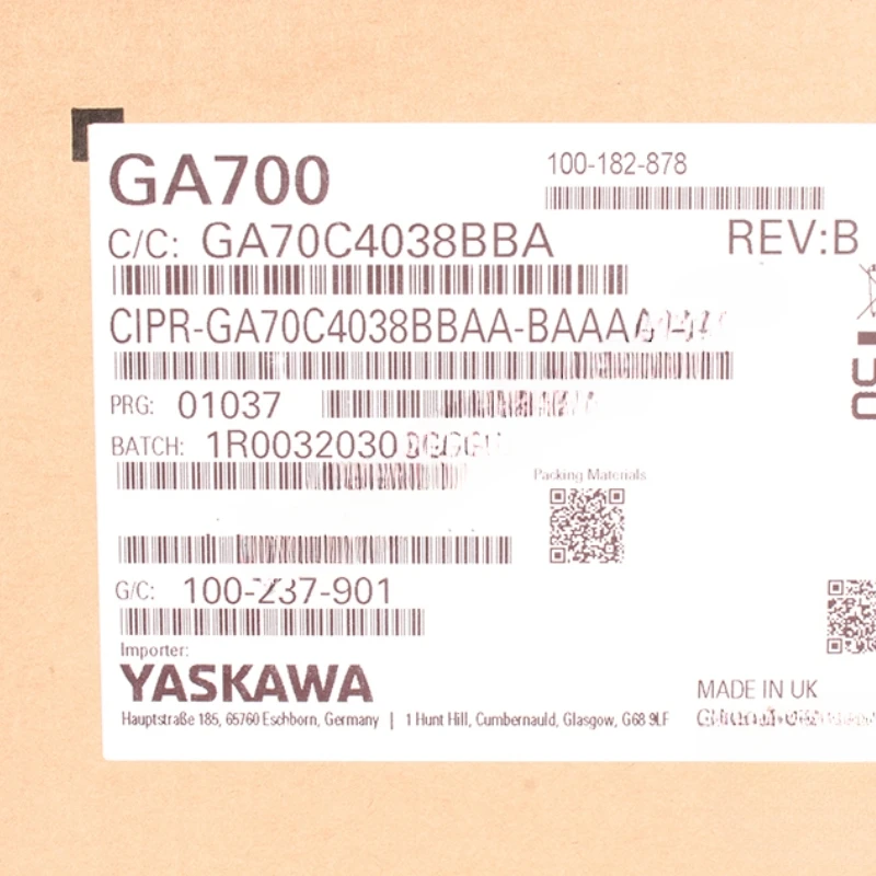 

New GA70C4038BBA Yaskawa Inverter 1 Year Warranty In Stock