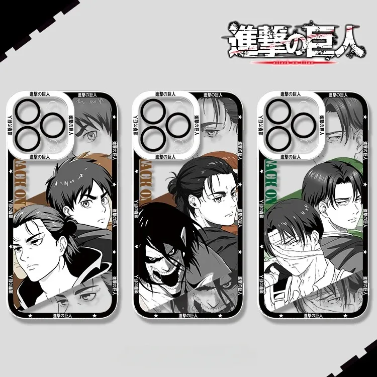 Anime Attack On Titan Case For Xiaomi 13T 12T 11T 10T 14 13 12 11 Lite 5G NE POCO F6 X6 Pro X3 NFC X5 X4 GT F3 F4 F5 M6 M5S C65