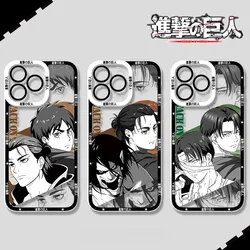 Anime Attack On Titan Phone Case For iPhone 15 14 Pro Max 13 12 Mini 11 Pro XR XS X 8 7 6 6S Plus SE 2020 Soft Silicone Cover