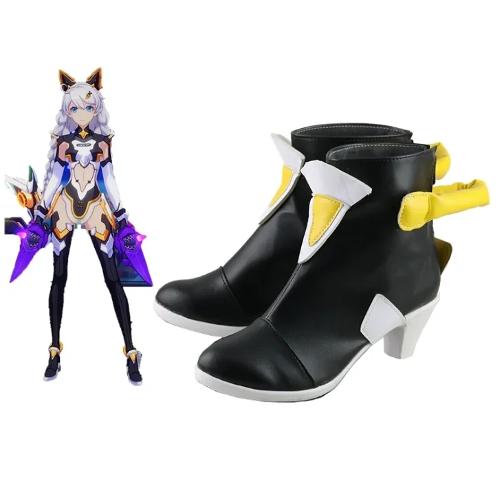 Juego Honkai Impact 3 Kiana Kaslana, zapatos de Cosplay, botas de Carnaval de Halloween, accesorios de Cosplay hechos a medida