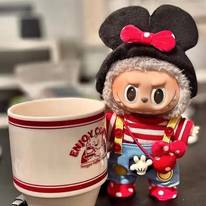 

Original Labubu Polka Dot Minnie Cotton Doll Clothes Unisex 20cm15cm Dolls Accessories Toy Hobbies Doll Bag And Dolls Clothes